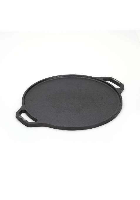 Sumeet Pre Seasoned Heavy Weight Cast Iron Flat Dosa Tawa Dosa Pan | 30 cm | 11.8 Inch | Induction Compatible