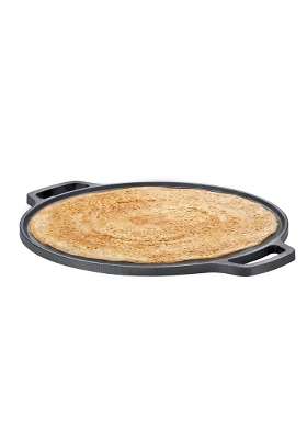 Prestige Neocast Flo Smooth Finish Cast Iron Dosa Tawa Dosa Pan Black | 30 cm | 11.8 Inch | Induction Compatible