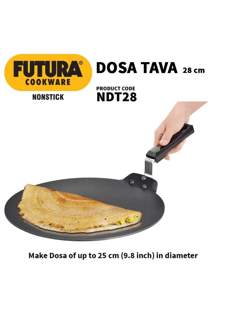 Hawkins Futura Dosa Tava Dosa Pan | 28 cm | 11 Inch | Non-Stick - Indya