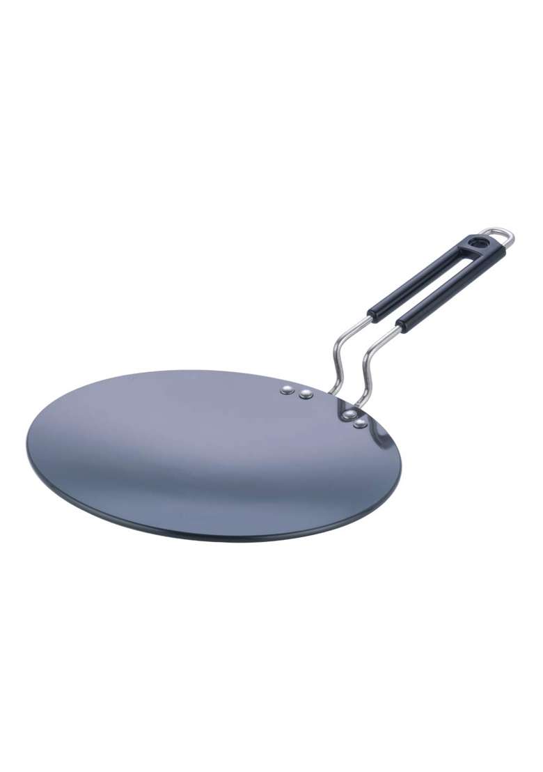 Vinod Black Pearl Hard Anodised Tawa Flat Griddle | 26.5 cm | 10.4 Inch | Non-Toxic - Indya