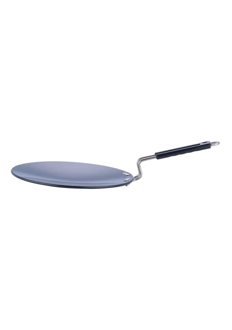 Vinod Black Pearl Hard Anodised Tawa Flat Griddle | 26.5 cm | 10.4 Inch | Non-Toxic - Indya