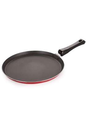NIRLON Aluminum Non Stick Flat Dosa Tawa Dosa Pan with Bakelite Handle | 24 cm | 9.4 Inch