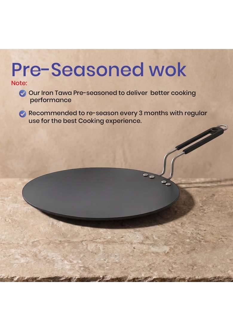DOZY Naturally Nonstick Tawa Flat Griddle - Indya