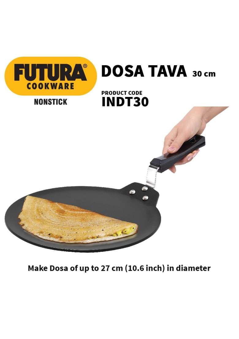 Hawkins Futura Hawkins Dosa Tava Dosa Pan | 30 cm | 11.8 Inch | Induction Compatible | Non-Stick - Indya