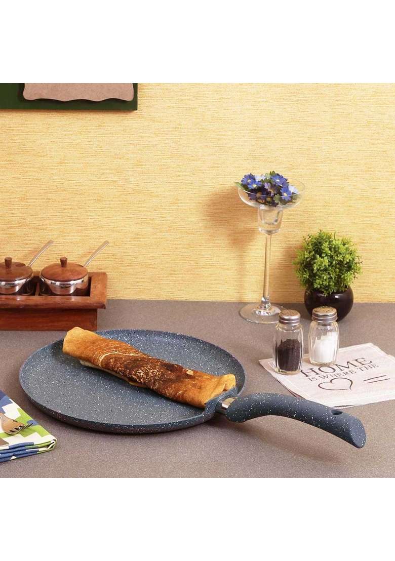 Wonderchef Granite Non-Stick Dosa Tawa Dosa Pan for Kitchen | 26 cm | 10.2 Inch | Induction Compatible | PFOA Free | Non-Toxic - Indya