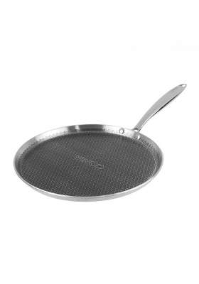 Vinod SAS Pro Platinum Triply Stainless Steel Hybrid Non Stick Dosa Tawa Dosa Pan | 28 cm | 11 Inch | Induction Compatible | PFOA Free