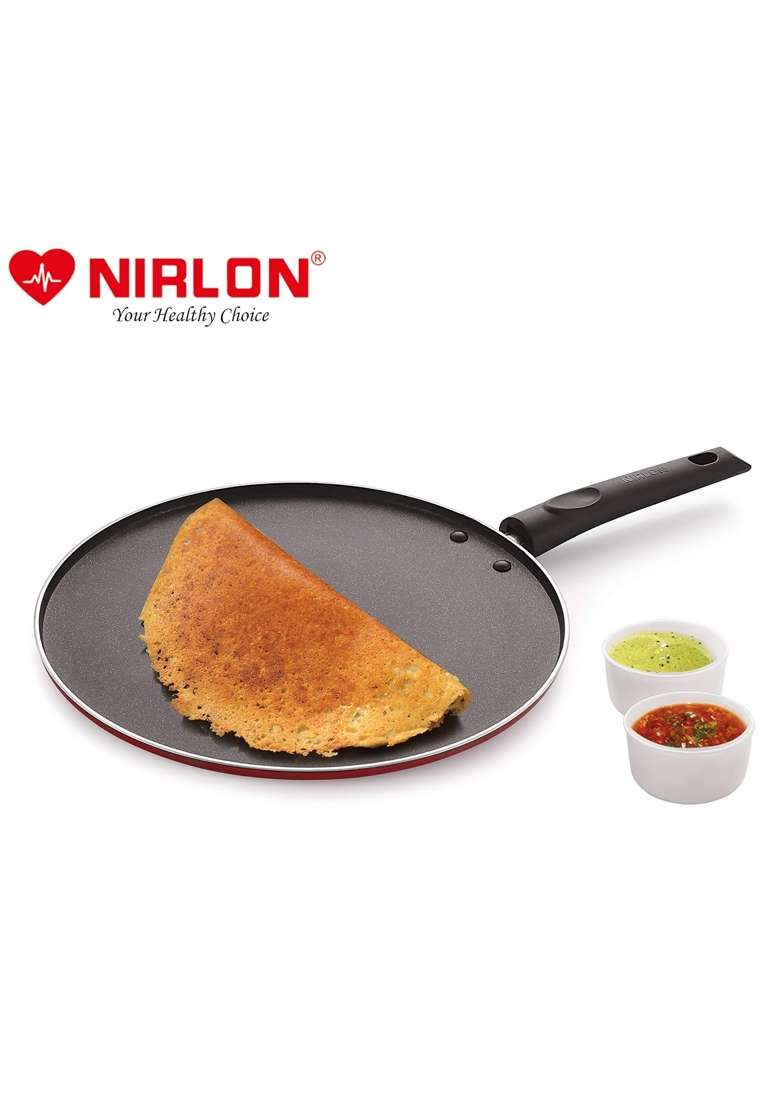 NIRLON Non Stick Dosa Tawa Flat Griddle with Handle | 29 cm | 11.4 Inch - Indya