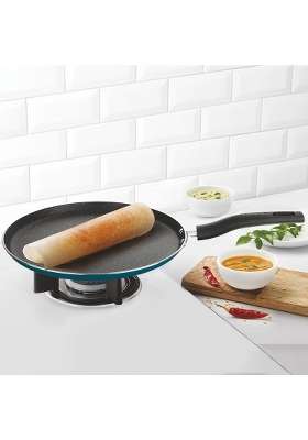 Borosil ProChef Non-Stick Aluminum Flat Tawa Flat Griddle | 25 cm | 9.8 Inch | Dishwasher Safe | PFOA Free