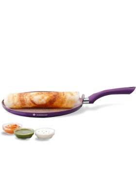 Wonderchef Royal Velvet Non-Stick Dosa Tawa Dosa Pan for Kitchen | 28 cm | 11 Inch | Induction Compatible | PFOA Free | Non-Toxic