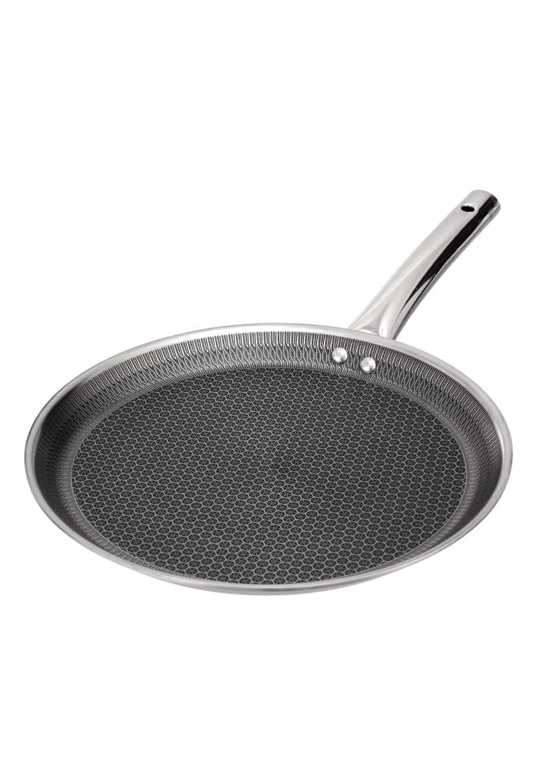 Lifelong Triply Honeycomb Dosa Tawa Dosa Pan for Kitchen | 28 cm | 11 Inch | Induction Compatible | Non-Stick - Indya