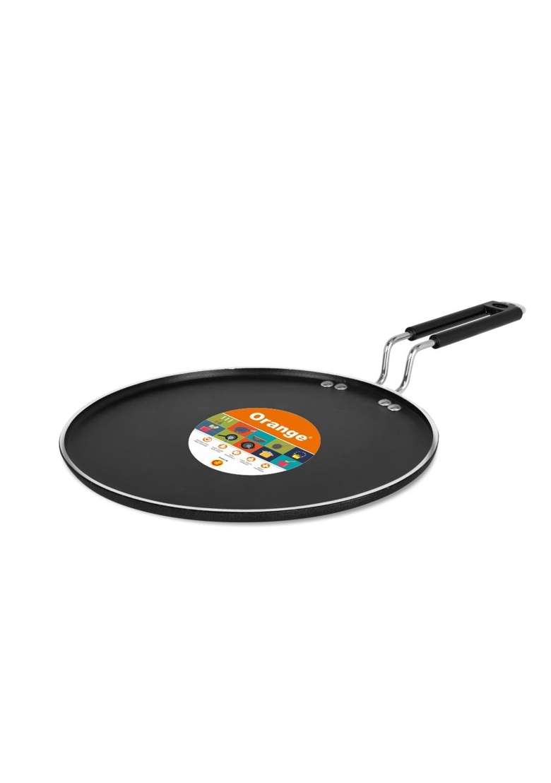 Orange Aluminium Non-Stick Smart Dosa Tawa Dosa Pan Flat Tawa Paratha Uttapam Tawa | 29.5 cm | 11.6 Inch - Indya