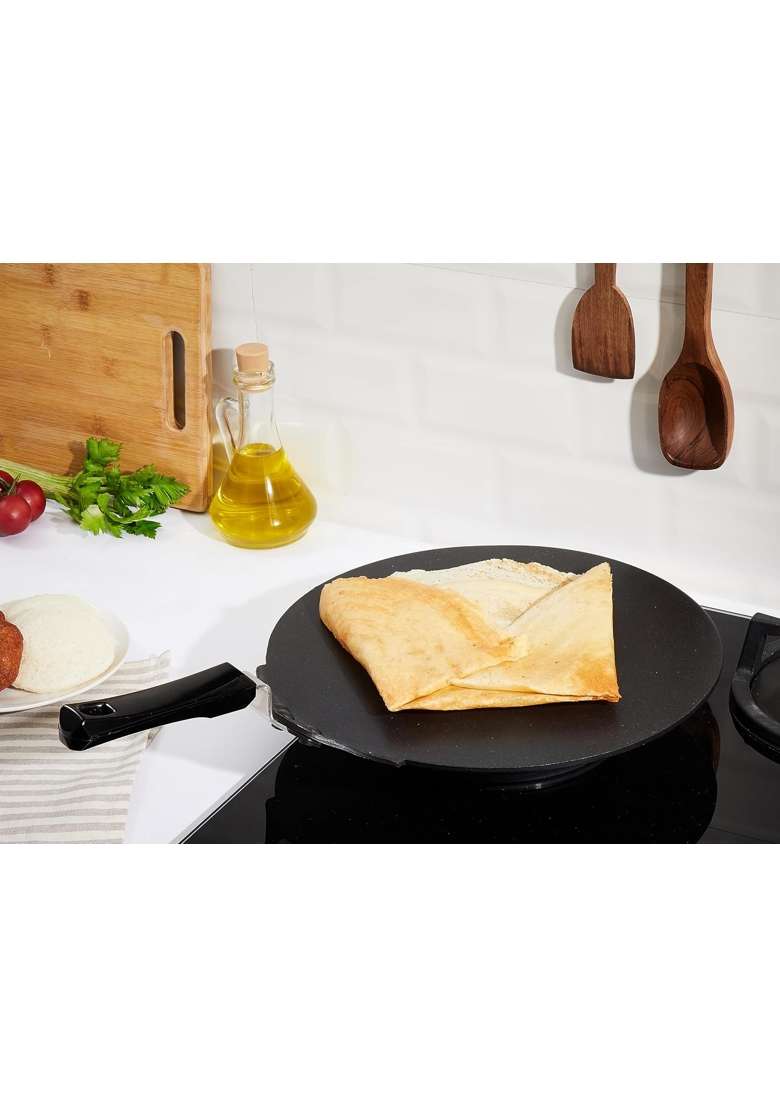 Solimo Amazon Brand Solimo Dosa Tawa Dosa Pan | 33 cm | 13 Inch | Dishwasher Safe | Non-Stick - Indya