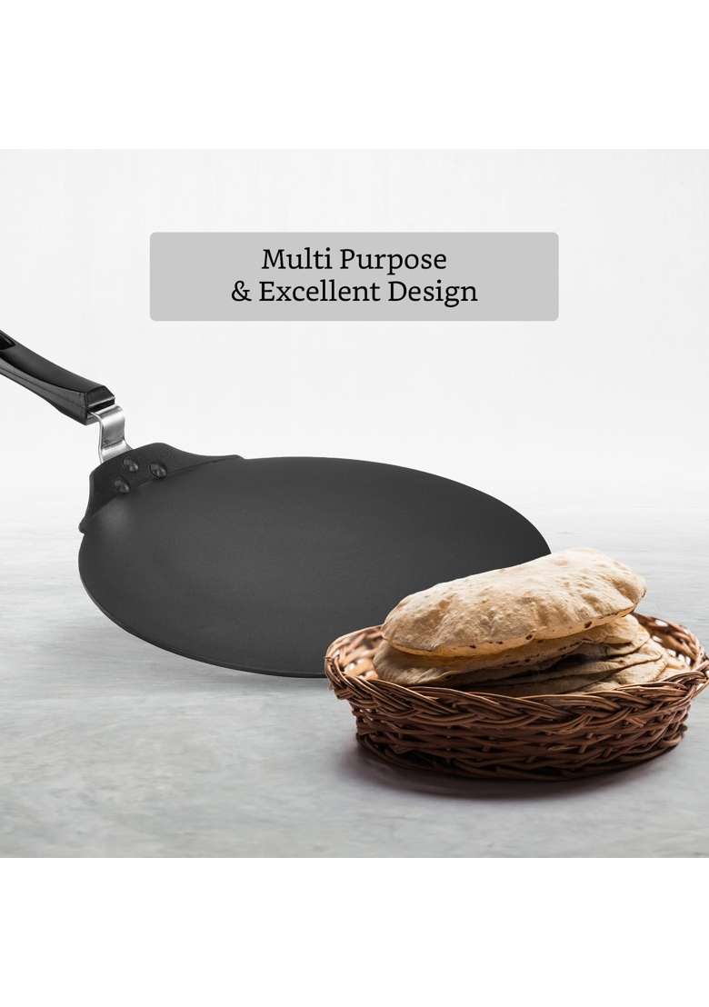 Solimo Amazon Brand Solimo Dosa Tawa Dosa Pan | 33 cm | 13 Inch | Dishwasher Safe | Non-Stick - Indya