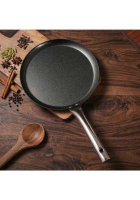 Lifelong Carbon Steel Iron | 26 cm | 10.2 Inch | Induction Compatible | Non-Stick