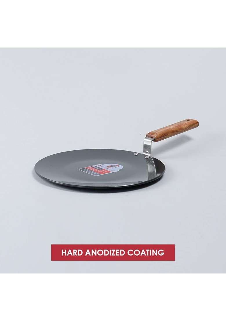 Wonderchef Ebony Roti Tawa Flat Griddle Induction Bottom | 26 cm | 10.2 Inch | Non-Stick - Indya