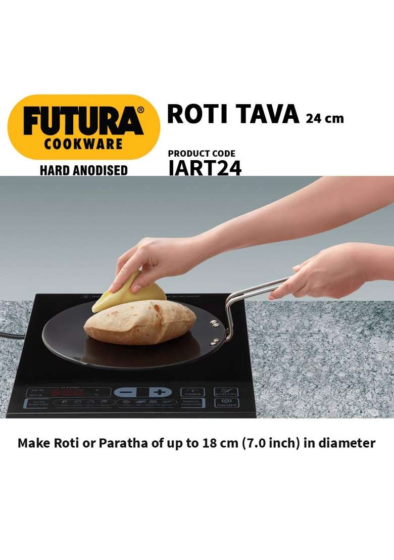 Hawkins Futura Roti Tava Flat Griddle | 24 cm | 9.4 Inch | Induction Compatible - Indya