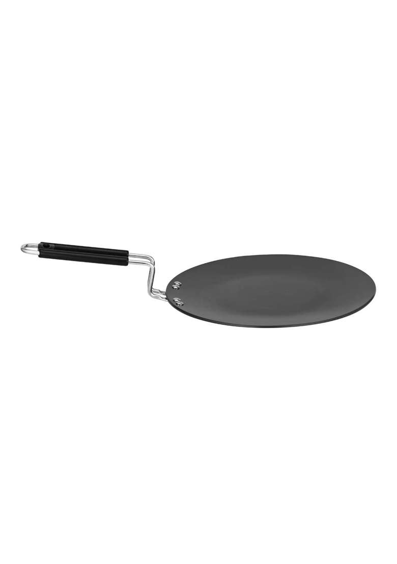 Chakmak Tawa Flat Griddle Induction Base Hard Anodised Cookware Induction Base Roti Tawa | 25 cm | 9.8 Inch - Indya