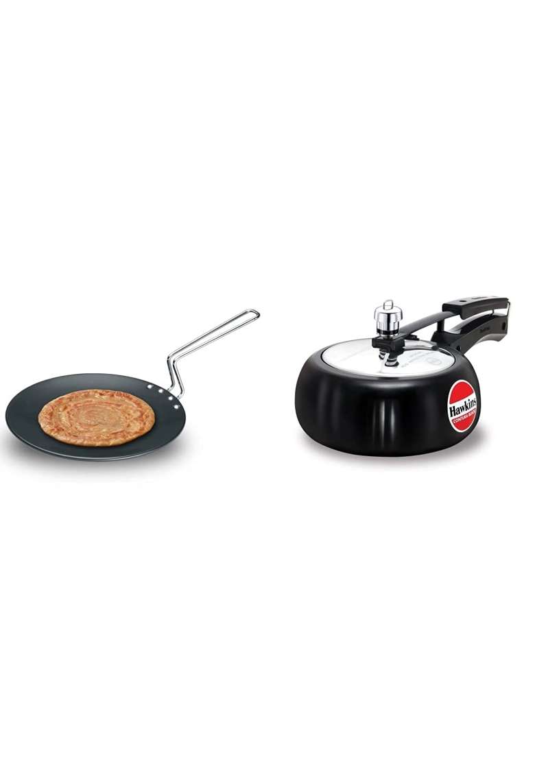 Hawkins Futura Hard Anodised Tawa Flat Griddle | 2 L | 2.1 Qt | 26 cm | 10.2 Inch - Indya