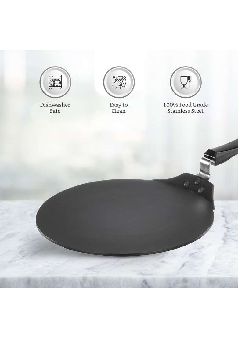 Solimo Amazon Brand Solimo Dosa Tawa Dosa Pan | 30 cm | 11.8 Inch | Dishwasher Safe | Non-Stick - Indya