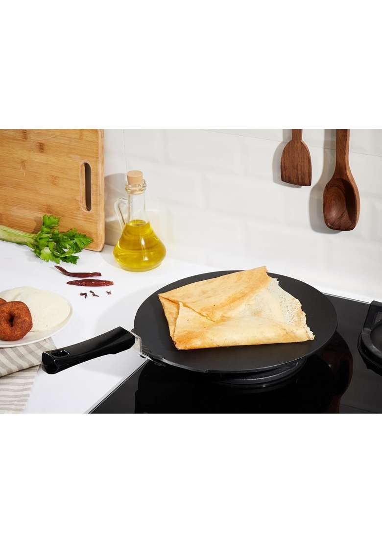 Solimo Amazon Brand Solimo Dosa Tawa Dosa Pan | 30 cm | 11.8 Inch | Dishwasher Safe | Non-Stick - Indya