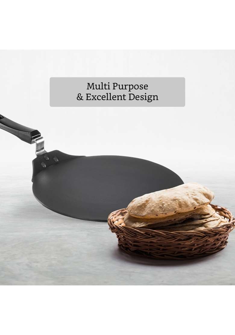Solimo Amazon Brand Solimo Dosa Tawa Dosa Pan | 30 cm | 11.8 Inch | Dishwasher Safe | Non-Stick - Indya