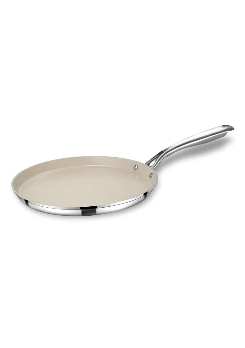 Pigeon Stainless Steel Cerra Steel Clad Ceramic Flat Tawa Flat Griddle - Indya