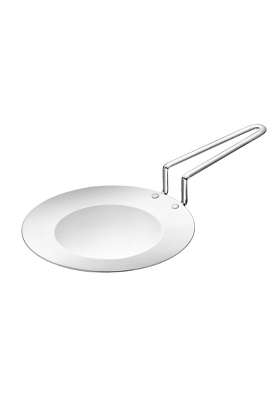 ZENSIL Lumora Triply Stainless Steel Roti Tawa Flat Griddle | 25 cm | 9.8 Inch | Induction Compatible | Heavy Bottom