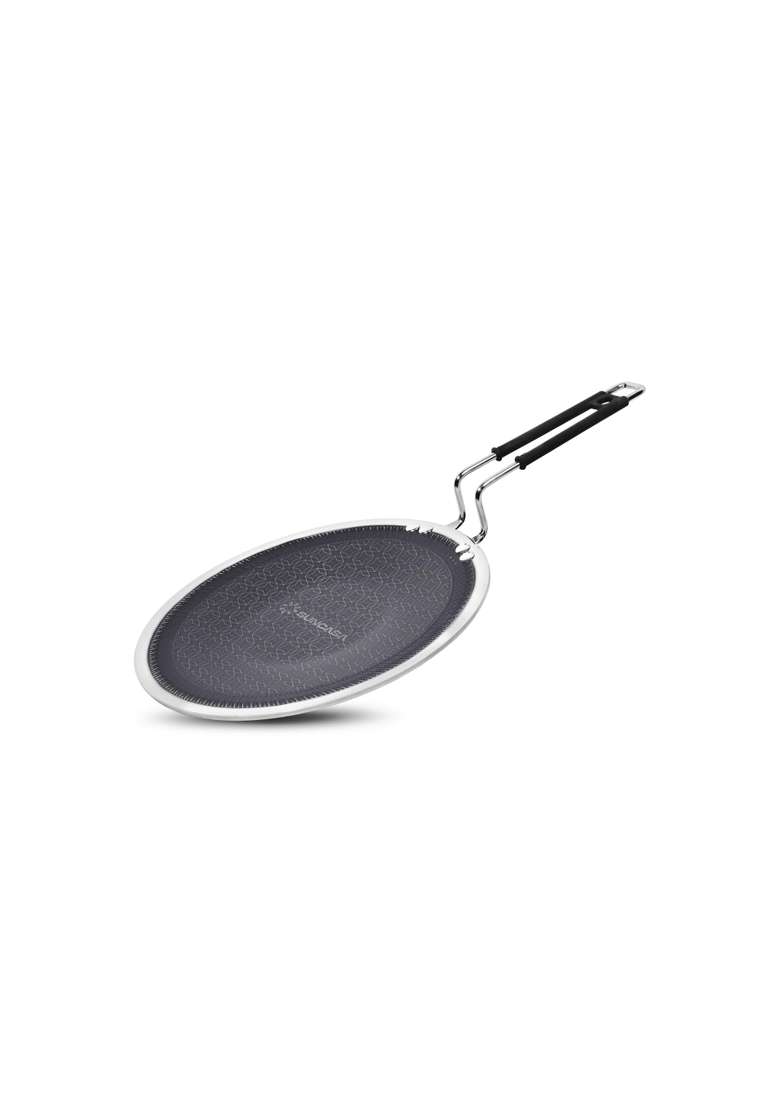 SUNCASA Mitrix Plus 304 Food Grade Triply Stainless Steel Roti Tawa Flat Griddle with Ceramic Coating | 25 cm | 9.8 Inch | PFOA Free | Non-Toxic - Indya
