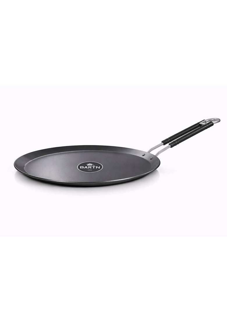 BARTN Pure Iron Tawa Flat Griddle Diameter for Roti | 12 Inch | Induction Compatible | Non-Toxic - Indya