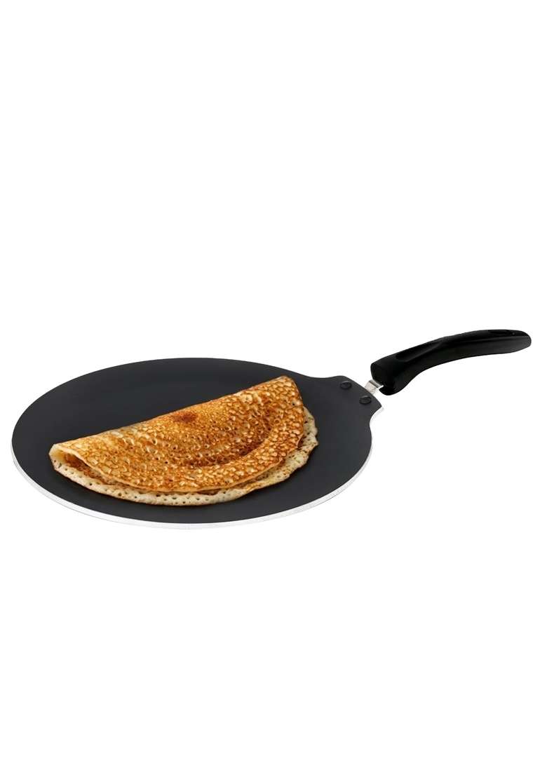 Prestige TTK OMG DLX Induction Base Non-Stick Aluminium Flat Dosa Tawa Dosa Pan | 30 cm | 11.8 Inch - Indya