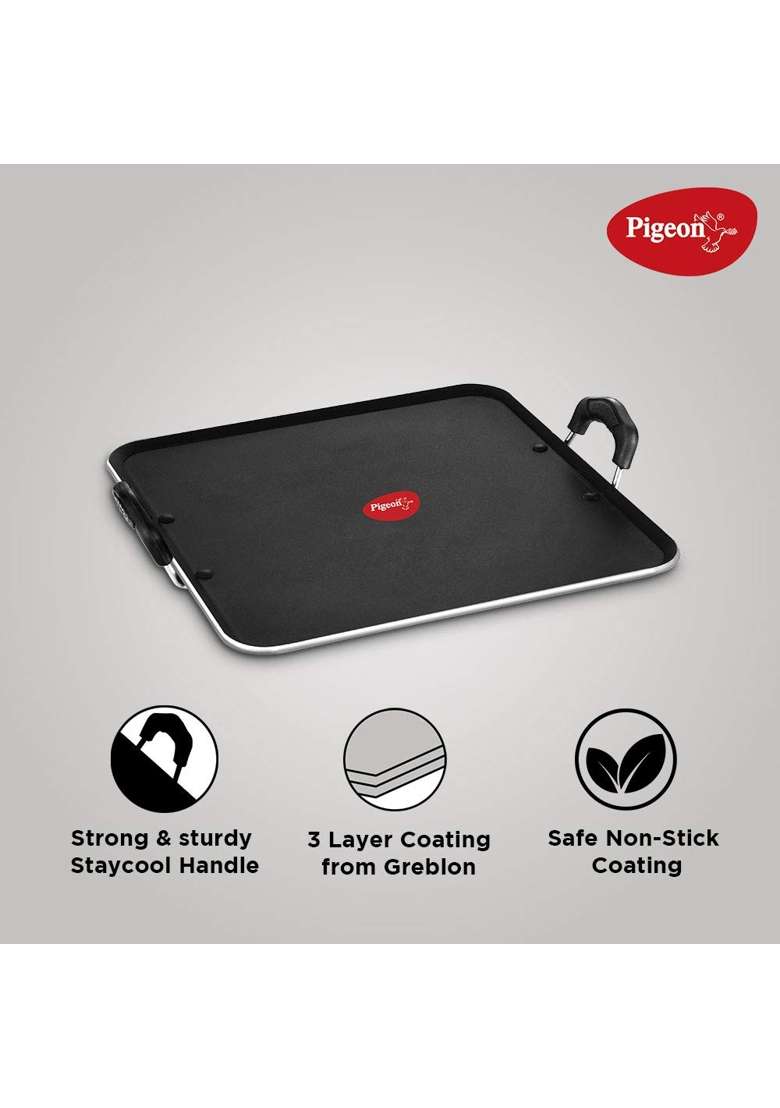 Pigeon By Stovekraft Aluminum Non Stick Thickness Pathri Tawa Flat Griddle | 30 cm | 11.8 Inch - Indya