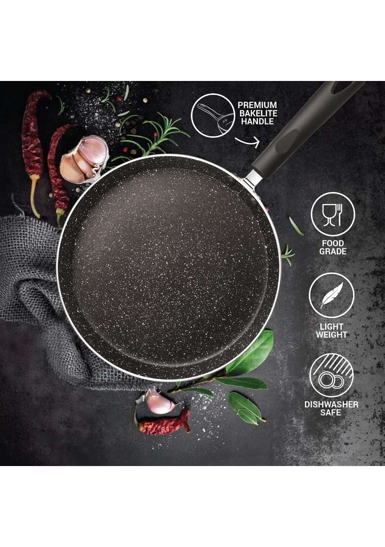 MILTON Pro cook Induction Cookware and Gas Stove Friendly Granito Omni Dosa Tawa Dosa Pan | 24 cm | 9.4 Inch | Non-Stick - Indya