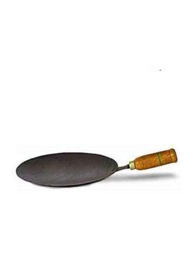 Nutlase Traditional Pure Iron Concave Roti Tawa Flat Griddle Deep Bottom Frying Multipurpose Iron | 23.5 cm | 9.3 Inch