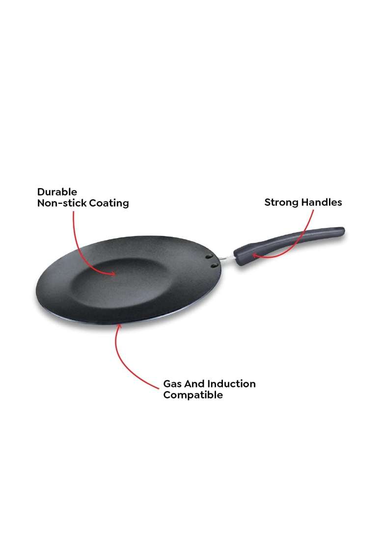 Prestige OMG DLX Concave Induction Base Non-Stick Aluminium Tawa Flat Griddle - Indya