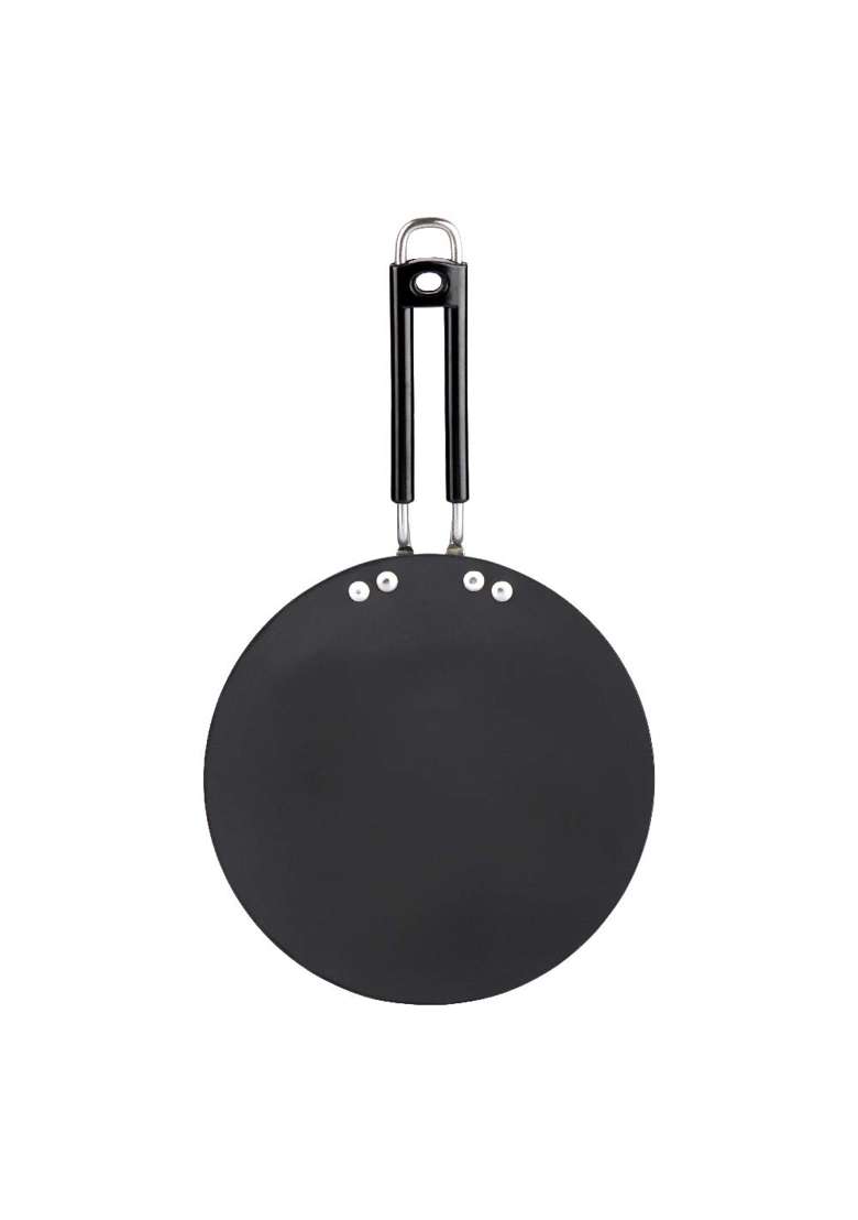 Vinod Pearl Hard Anodized Aluminium Concave Tawa Flat Griddle | 26.5 cm | 10.4 Inch - Indya