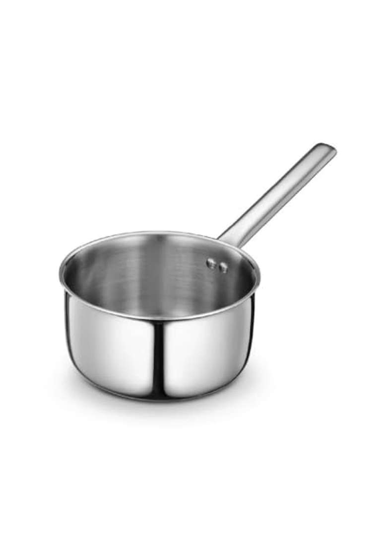 Shri and Sam Stainless Steel Triply Sauce Pan | 1.2 L | 1.3 Qt | Food Safe - Indya