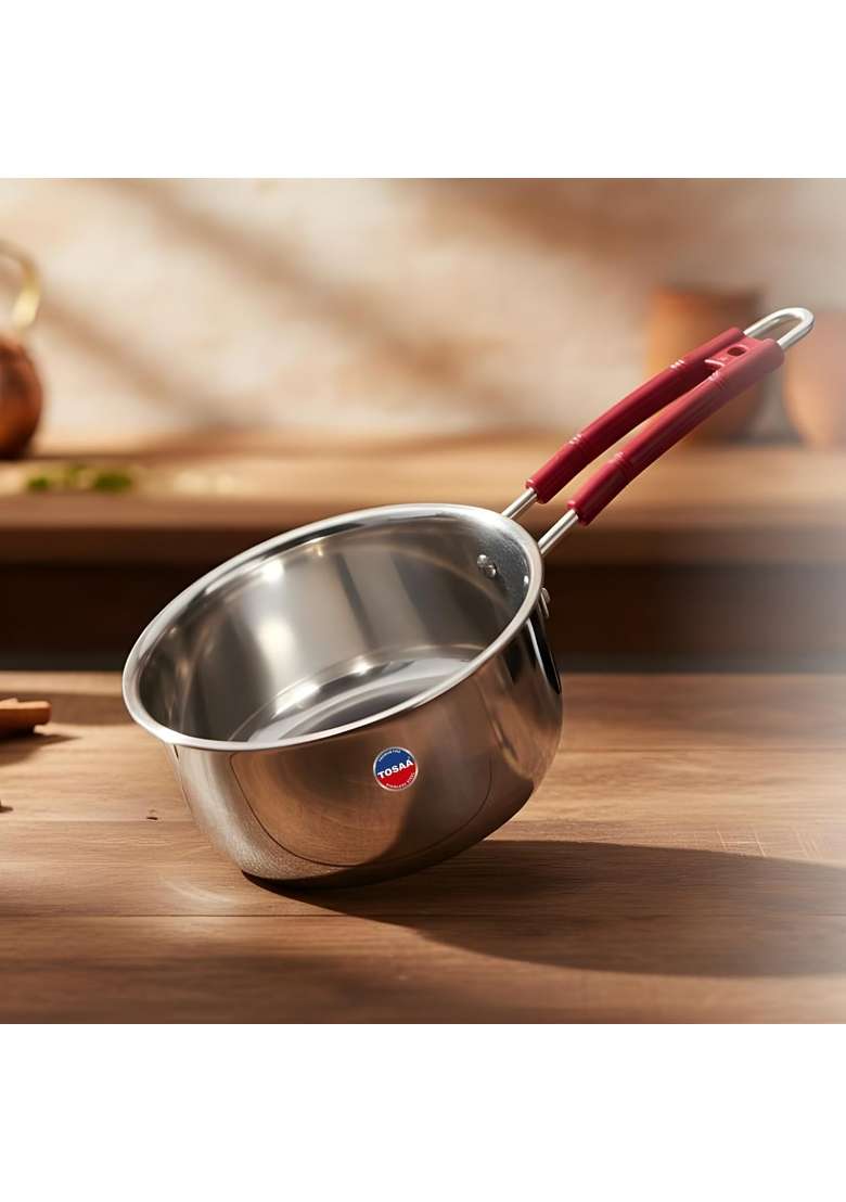 Tosaa Stainless Steel Sauce PAN | 1150 ml | 38.9 fl oz | 14 cm | 5.5 Inch - Indya