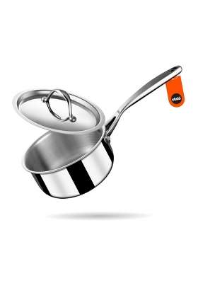 stahl Artisan Triply Stainless Steel Tea Pan with Lid | 2 L | 2.1 Qt | 18 cm | 7.1 Inch | Induction Compatible