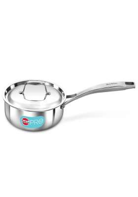 Hawkins Pro Sauce Pan | 1.5 L | 1.6 Qt | Tri-Ply | With Lid