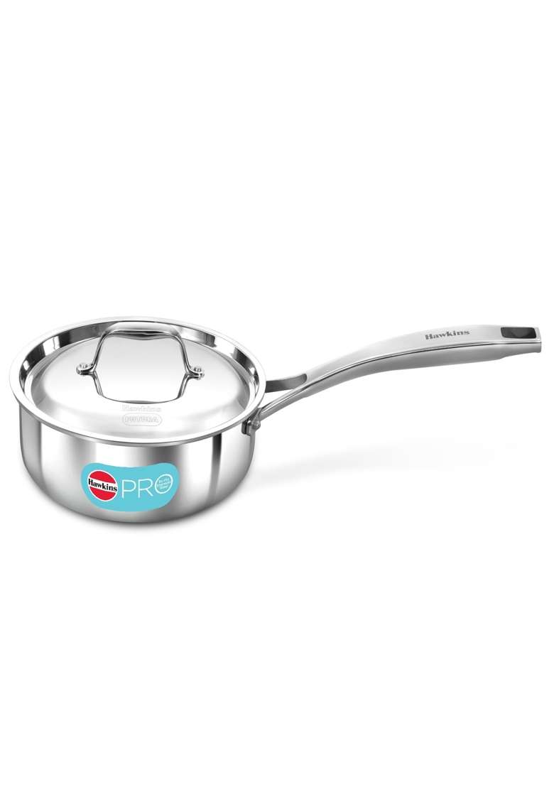 Hawkins Pro Sauce Pan | 1.5 L | 1.6 Qt | Tri-Ply | With Lid - Indya