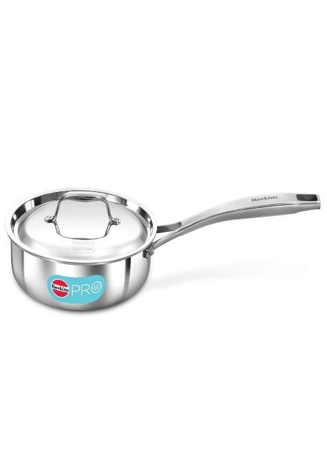 Hawkins Pro Sauce Pan | 1.5 L | 1.6 Qt | Tri-Ply | With Lid