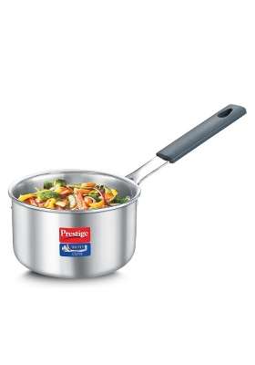 Prestige Tri-Ply Stainless Steel Cute Sauce Pan | 400 ml | 13.5 fl oz | 10 cm | 3.9 Inch | Induction Compatible