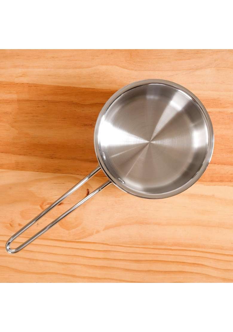 Nestasia TriPly Stainless Steel Saucepan with Lid | 1500 ml | 50.7 fl oz | Induction Compatible | Heavy Bottom - Indya