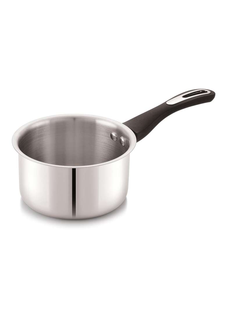 ANJALI Fiesta Pro Stainless Steel Sauce Pan with Lid | 18 cm | 7.1 Inch | Rust Resistant - Indya