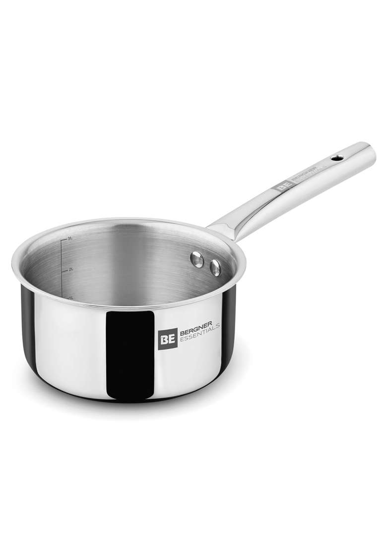 BERGNER BE Essetials Era Tri-Ply Stainless Steel | 3 L | 3.2 Qt | 20 cm | 7.9 Inch | Induction Compatible | Food Safe - Indya
