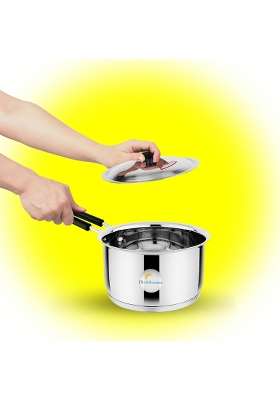 FLIXBLOOM Frontier Stainless Steel Triply-Bottom | 4 L | 4.2 Qt | Induction Compatible | With Lid