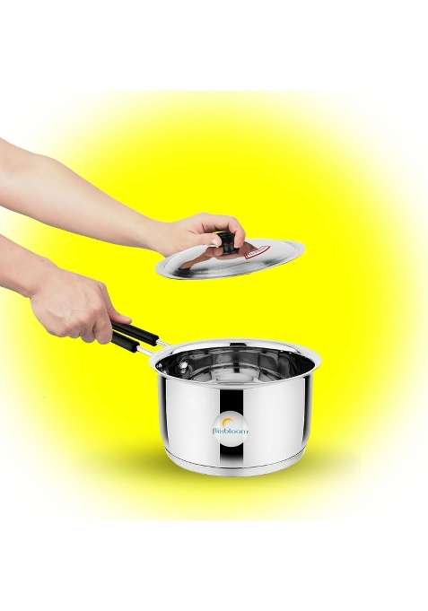 FLIXBLOOM Frontier Stainless Steel Triply-Bottom | 4 L | 4.2 Qt | Induction Compatible | With Lid