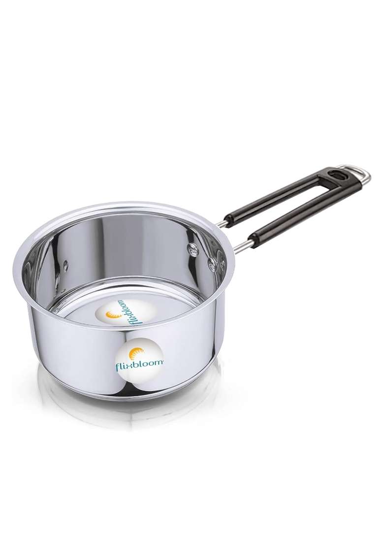 FLIXBLOOM Special Stainless Steel Saucepan Without Lid- Capacity | 2 L | 2.1 Qt | Induction Compatible - Indya