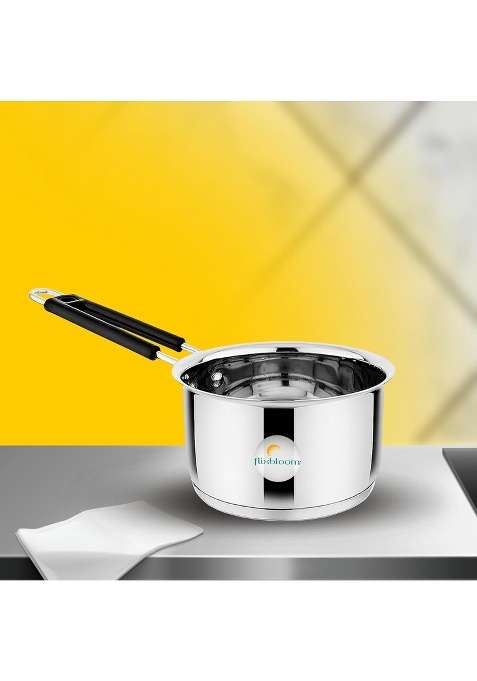 FLIXBLOOM Special Stainless Steel Saucepan Without Lid- Capacity | 2 L | 2.1 Qt | Induction Compatible
