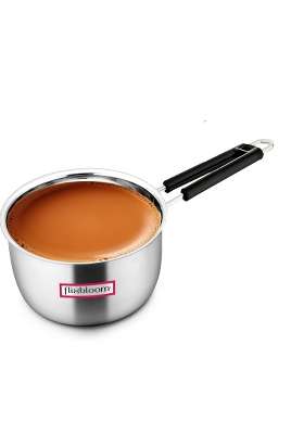 FLIXBLOOM Special Stainless Steel Induction Base and LPG Gas Friendly Kitchen Utensil | 4 L | 4.2 Qt